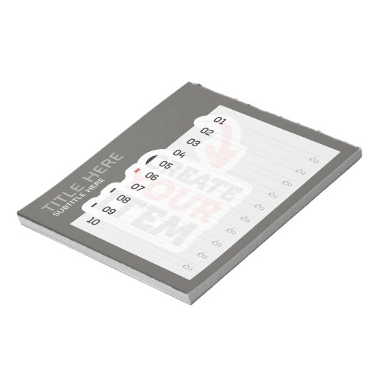 CREËER-UW-EIGEN Aangepast uploadt uw ontwerpdo-lij Notitieblok (Linkerzijde)