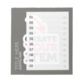 CREËER-UW-EIGEN Aangepast uploadt uw ontwerpdo-lij Notitieblok (Voorkant)