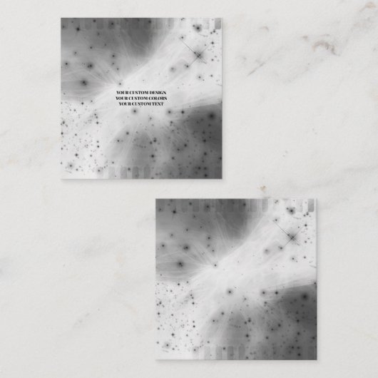 Creëer Uw eigen Aangepast Vierkante Visitekaartje (Voorkant / Achterkant)