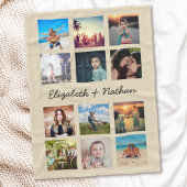 Creëer Uw eigen aangepaste 12 fotocollage-reeks Fleece Deken