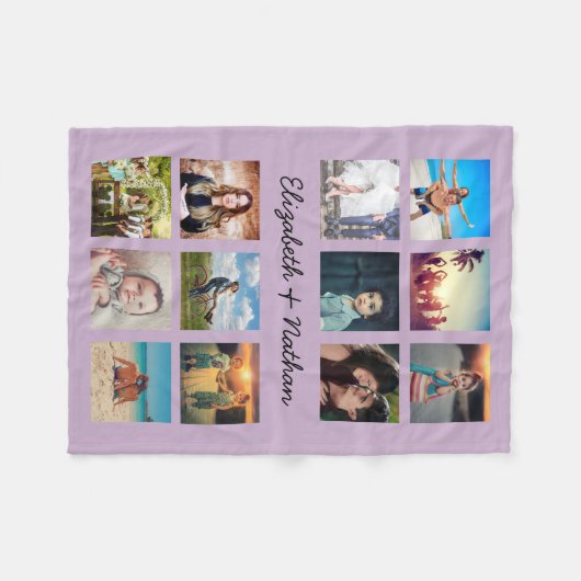 Creëer Uw eigen aangepaste 12 fotocollage-reeks Fleece Deken (Voorkant (Horizontaal))