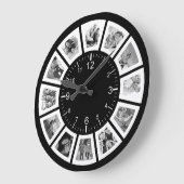 Creëer Uw eigen aangepaste 12 fotocollage-reeks Grote Klok (Hoek)