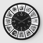 Creëer Uw eigen aangepaste 12 fotocollage-reeks Grote Klok (Voorkant)