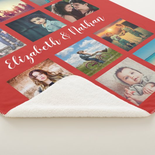 Creëer Uw eigen aangepaste 12 fotocollage-reeks Sherpa Deken (3/4)