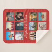 Creëer Uw eigen aangepaste 12 fotocollage-reeks Sherpa Deken (Voorkant (horizontaal))