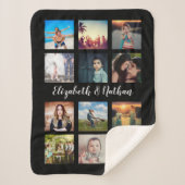 Creëer Uw eigen aangepaste 12 fotocollage-reeks Sherpa Deken (Voorkant)