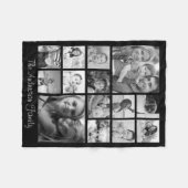 Creëer Uw eigen Aangepaste 14 Foto Collage Familie Fleece Deken (Voorkant (Horizontaal))