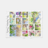 Creëer Uw eigen Aangepaste 14 Foto Collage Familie Fleece Deken (Voorkant (Horizontaal))