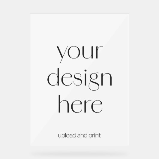 Creëer Uw eigen aangepaste 18x24 "Acryl teken Acryl Bord (Voorkant)