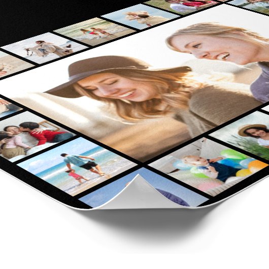 Creëer Uw eigen aangepaste 21 bewerkbare fotokleur Poster (Hoek)