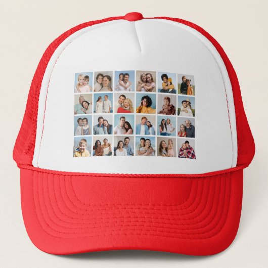 Creëer Uw Eigen Aangepaste 24 Fotocollage Trucker Pet (Voorkant)