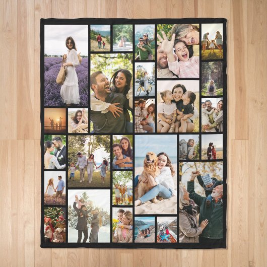 Creëer Uw Eigen Aangepaste 28 Fotocollage Fleece Deken