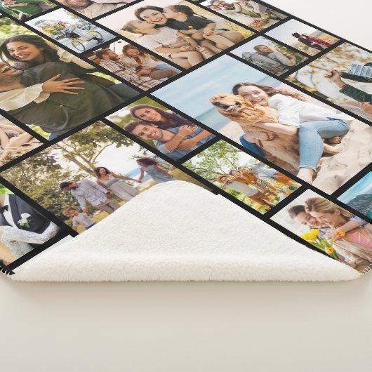 Creëer Uw Eigen Aangepaste 28 Fotocollage Sherpa Deken (3/4)