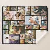 Creëer Uw Eigen Aangepaste 28 Fotocollage Sherpa Deken (Voorkant (horizontaal))