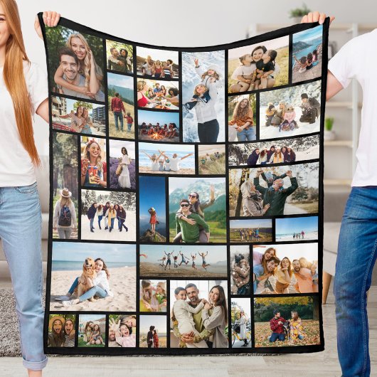 Creëer Uw Eigen Aangepaste 36 Fotocollage Fleece Deken