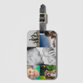 Creëer uw eigen aangepaste 5 foto bagagelabel (Voorkant (verticaal))