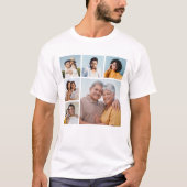 Creëer Uw Eigen Aangepaste 6 Fotocollage Unisex T-shirt (Voorkant)