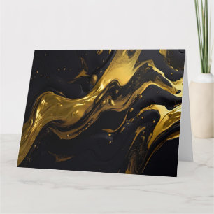 Creëer Uw Eigen Aangepaste Abstract Zwart & Goud Kaart
