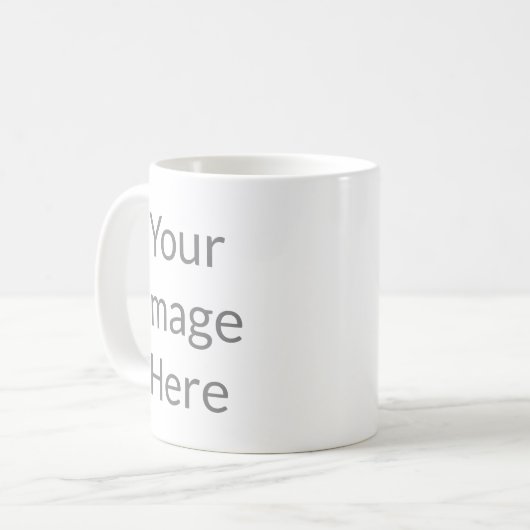 creëer uw eigen aangepaste afbeelding 11oz koffie  koffiemok (Voorkant links)