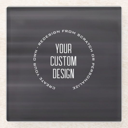 Creëer Uw eigen aangepaste Afbeelding Glazen Onderzetter (Voorkant)