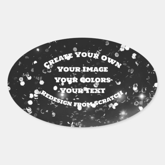 Creëer Uw eigen aangepaste Afbeelding Ovale Sticker (Voorkant)