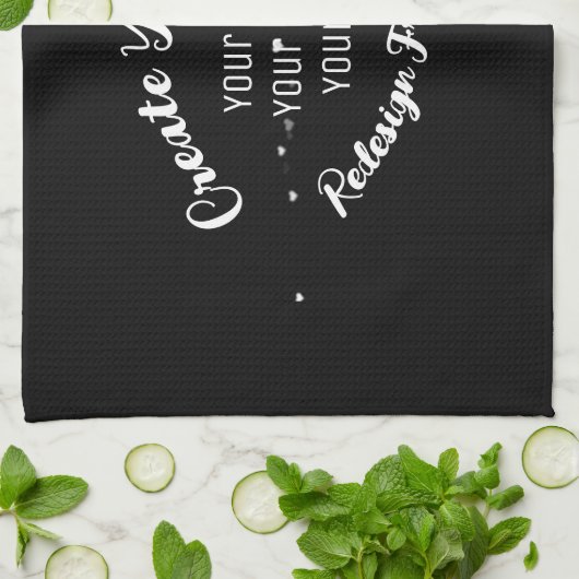 Creëer Uw eigen aangepaste Afbeelding Theedoek (Gevouwen)