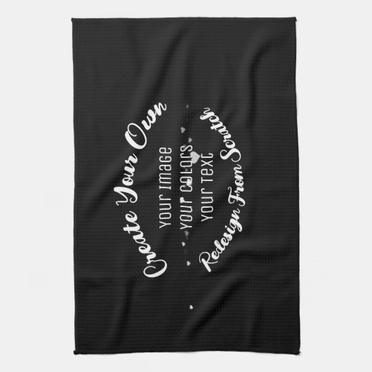 Creëer Uw eigen aangepaste Afbeelding Theedoek (Verticaal)