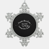 Creëer Uw eigen aangepaste Afbeelding Tin Sneeuwvlok Ornament (Voorkant)