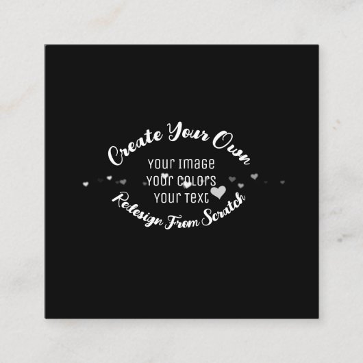 Creëer Uw eigen aangepaste Afbeelding Vierkante Visitekaartje (Voorkant)