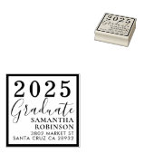 Creëer Uw eigen aangepaste Afstuderen retouradres Rubberstempel (Gestempeld)