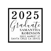 Creëer Uw eigen aangepaste Afstuderen retouradres Rubberstempel (Afrduk)