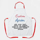 Creëer uw eigen aangepaste Amerikaanse chef-kok Schort (Voorkant)