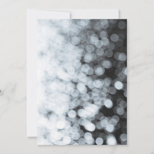 Creëer Uw eigen aangepaste B&W Ombre Bokeh Save The Date (Achterkant)