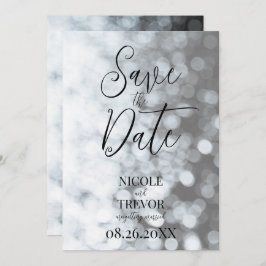 Creëer Uw eigen aangepaste B&W Ombre Bokeh Save The Date