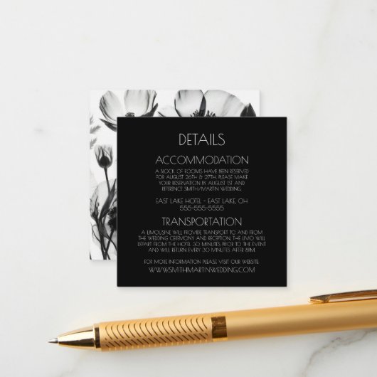 Creëer Uw Eigen Aangepaste B&W X-Ray Bloemen Informatiekaartje (Voorkant / Achterkant in situ)