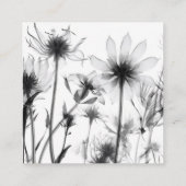 Creëer Uw Eigen Aangepaste B & W X-Ray Wildflowers Informatiekaartje (Achterkant)