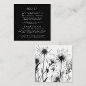 Creëer Uw Eigen Aangepaste B & W X-Ray Wildflowers Informatiekaartje (Voorkant / Achterkant)