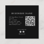 Creëer uw eigen aangepaste bedrijf Logo Modern Bla Vierkante Visitekaartje (Achterkant)