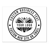 Creëer Uw eigen aangepaste bedrijfsnaam Logo LARGE Rubberstempel (Afrduk)