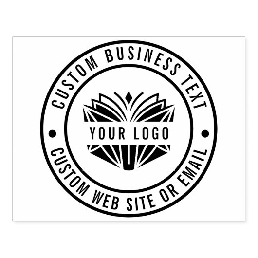 Creëer Uw eigen aangepaste bedrijfsnaam Logo LARGE Rubberstempel (Afrduk)