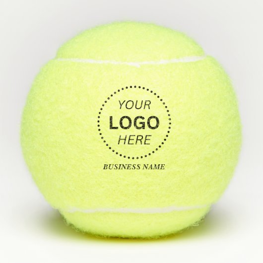 Creëer Uw eigen aangepaste bedrijfsnaam & Logo Tennisballen (Voorkant)