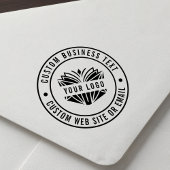 Creëer Uw eigen aangepaste bedrijfsnaam Logo Websi Rubberstempel