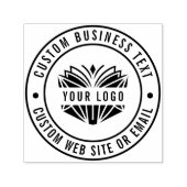 Creëer Uw eigen aangepaste bedrijfsnaam Logo Websi Zelfinktende Stempel (Design)