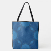 Creëer uw eigen aangepaste blauw Denim Jean Tote Bag (Voorkant)
