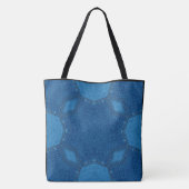 Creëer uw eigen aangepaste blauw Denim Jean Tote Bag (Achterkant)