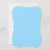 Creëer uw eigen aangepaste blauwe bruiloft kaart (Achterkant)