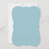 Creëer uw eigen aangepaste blauwe bruiloft kaart (Achterkant)