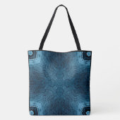 Creëer Uw eigen aangepaste blauwe gespiegelde X-pa Tote Bag (Achterkant)