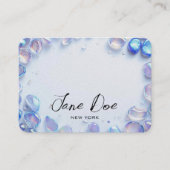 Creëer uw eigen aangepaste blauwe opaalstenen visitekaartje (Voorkant)