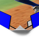 Creëer Uw eigen aangepaste blauwe sport Foto Poste Poster (Hoek)